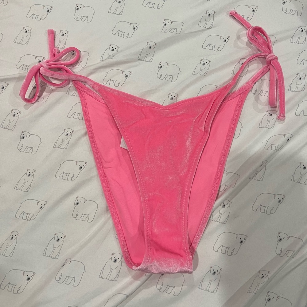 bubblegum pink velvet cheeky bikini bottom!